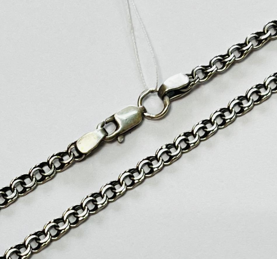 Серебряная цепь с плетением Бисмарк (33699254) 0