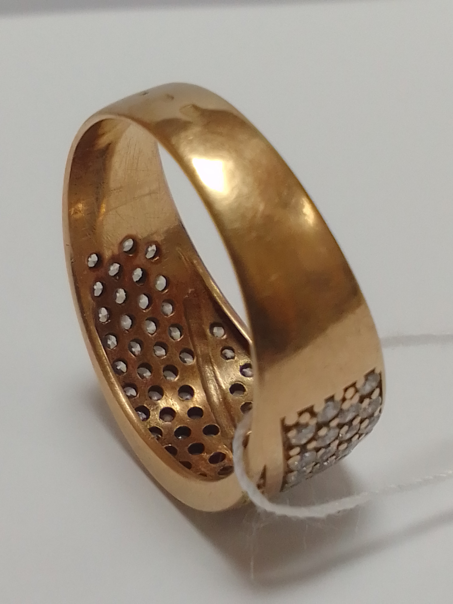 Кольцо из красного золота с цирконием (32405871)  1