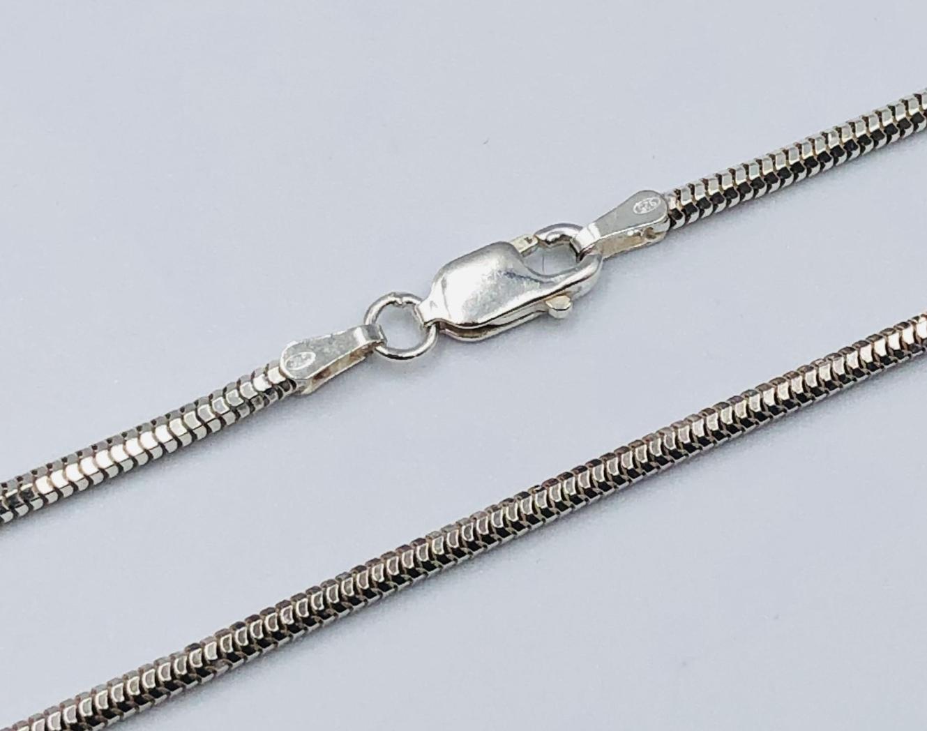 Серебряная цепь с плетением Снейк (33721635) 0