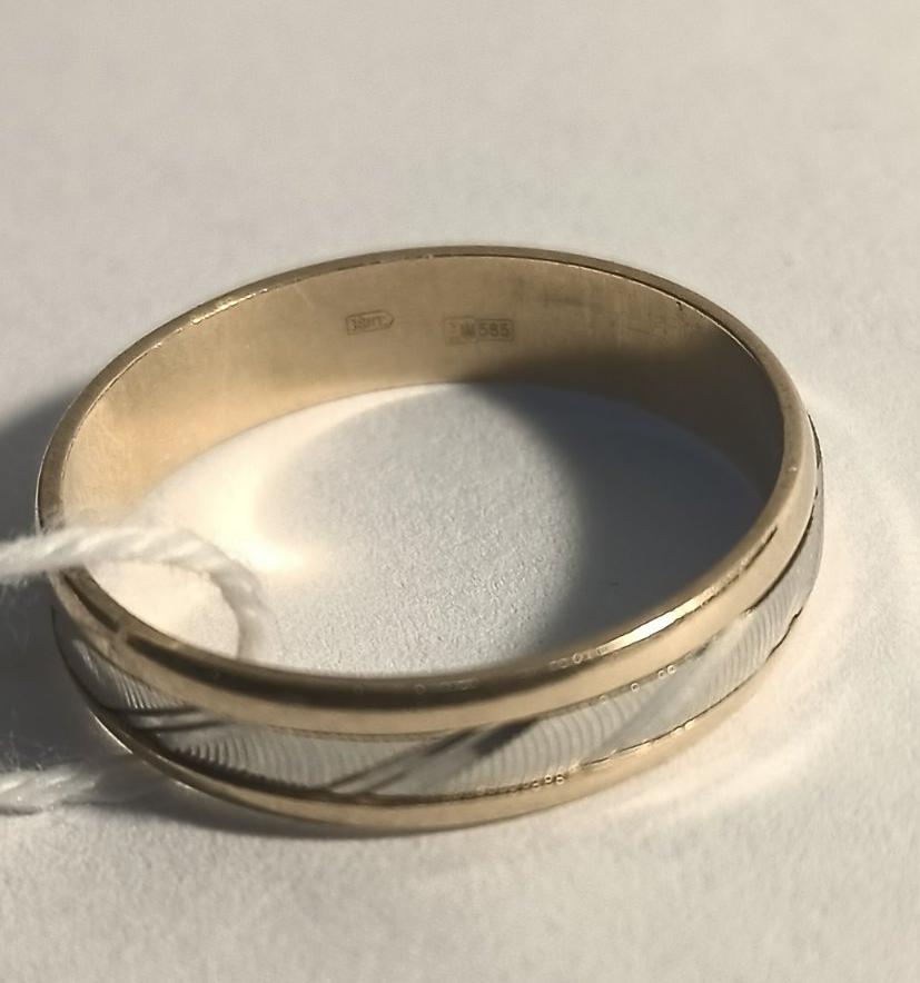 Обручальное кольцо из красного и белого золота (32575323) 1