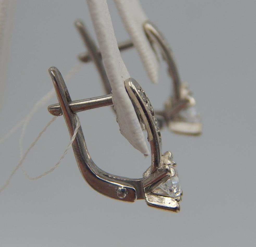 Срібні сережки з цирконієм (31988393) 2