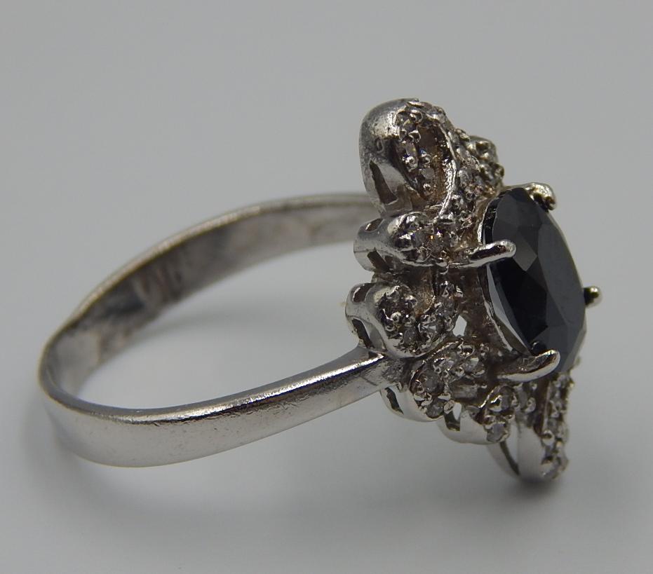 Серебряное кольцо с цирконием (33230746) 2