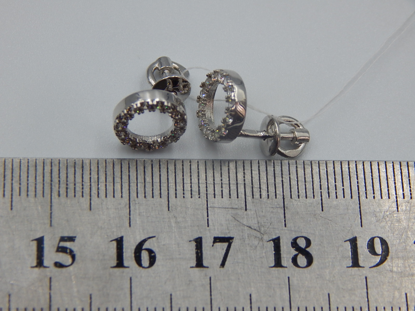 Серебряные серьги с цирконием (31265172) 3