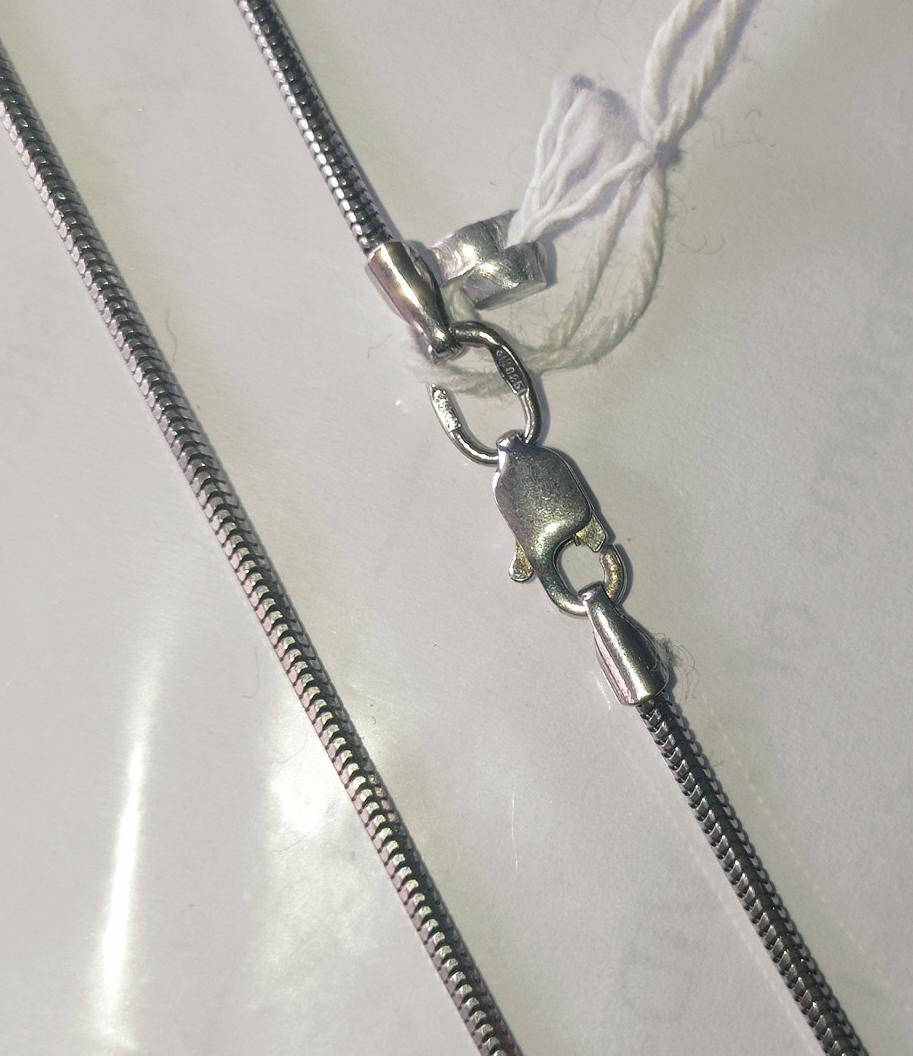 Серебряная цепь с плетением Снейк (28547110) 0