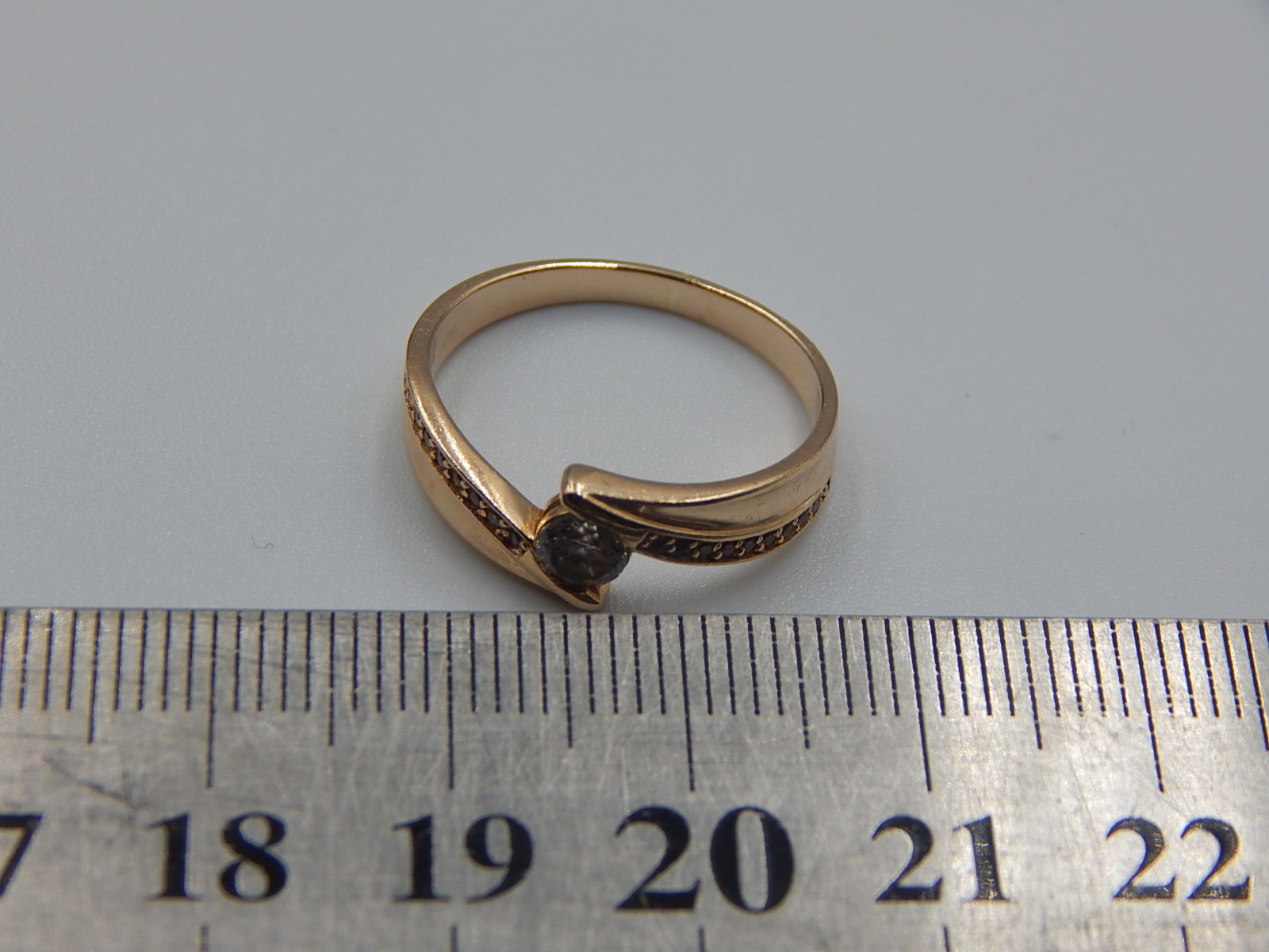 Кольцо из красного золота с цирконием (32067443)  3