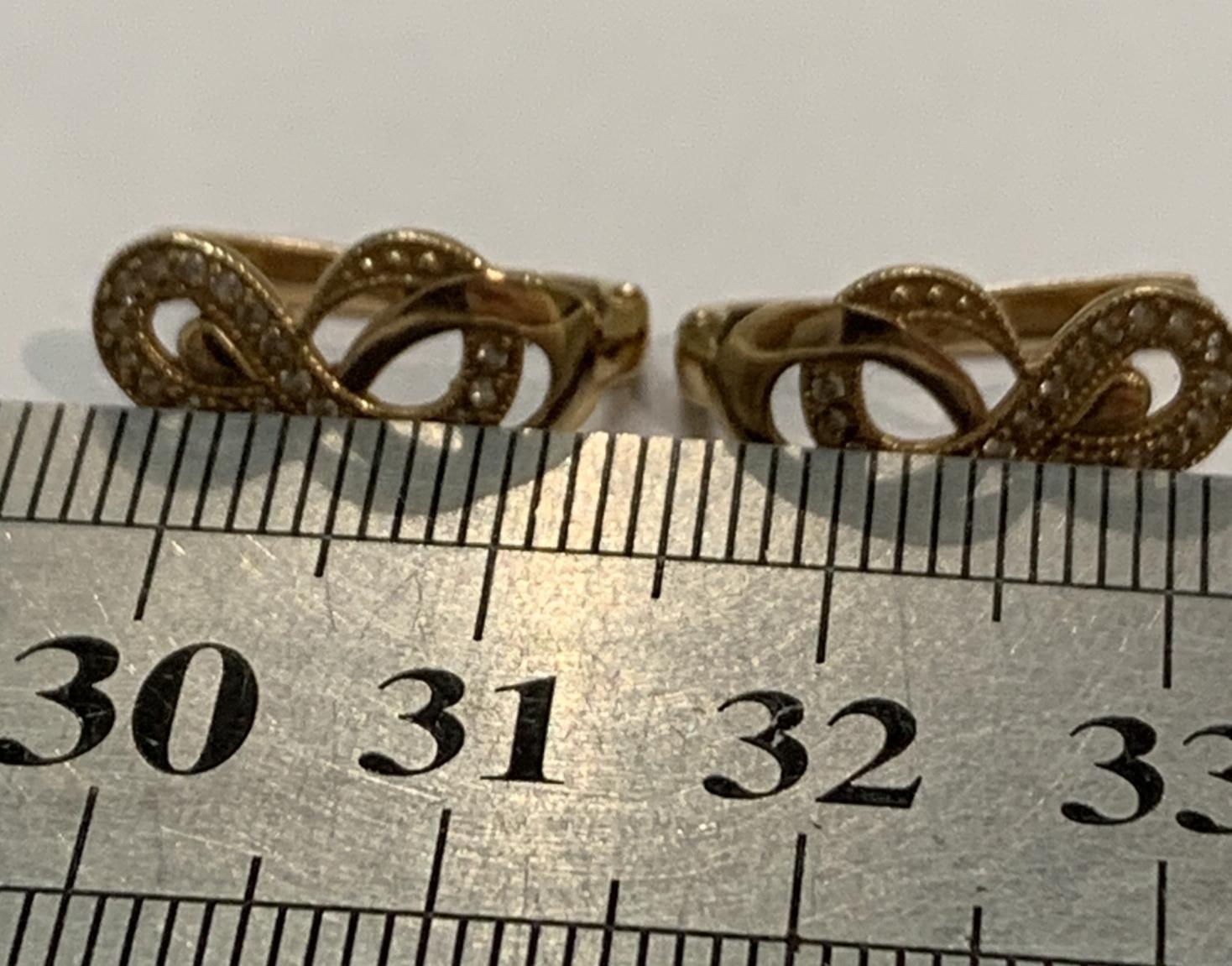 Серьги из красного золота с цирконием (32236123)  2