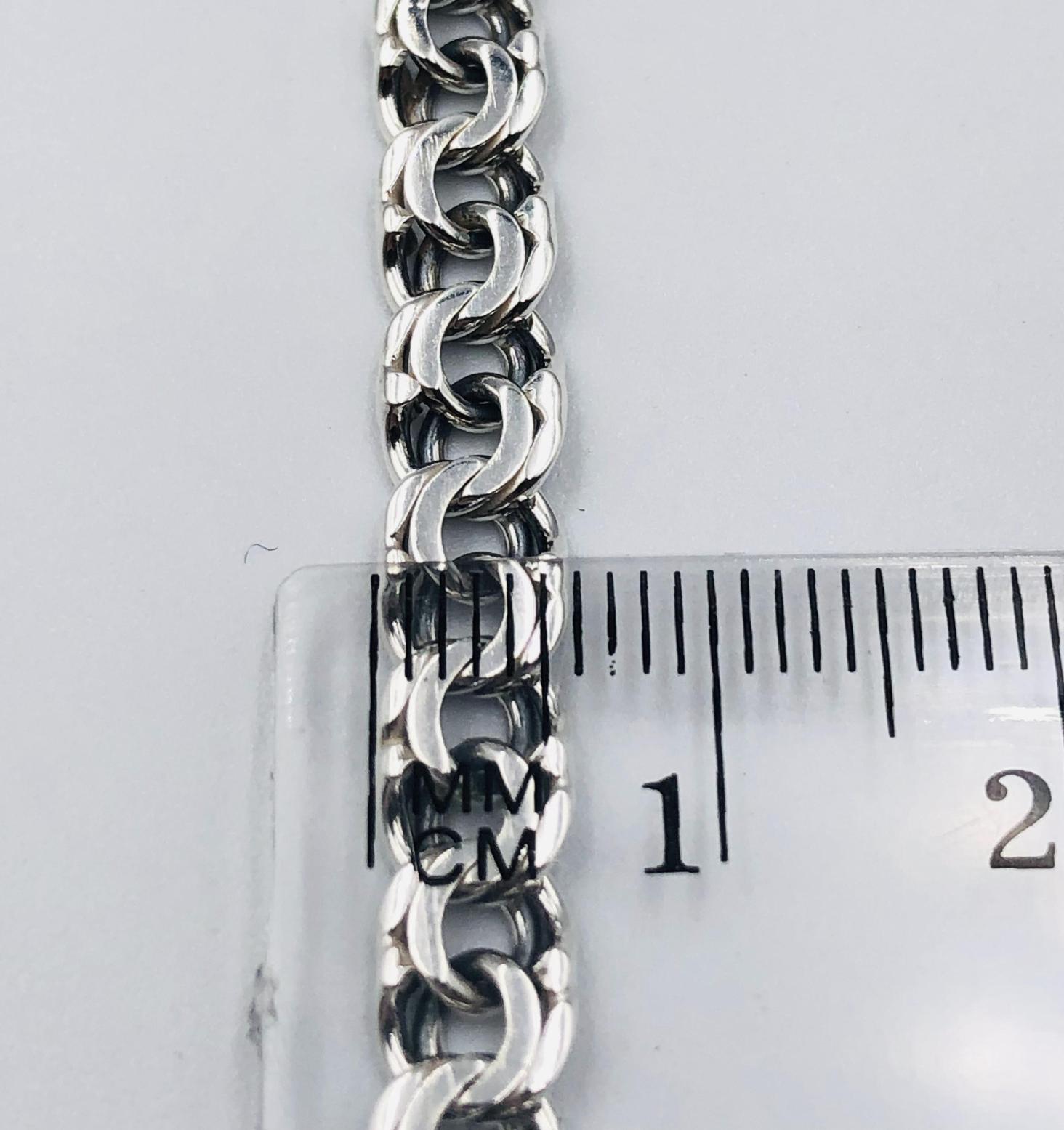 Серебряная цепь с плетением Бисмарк (33895721) 2