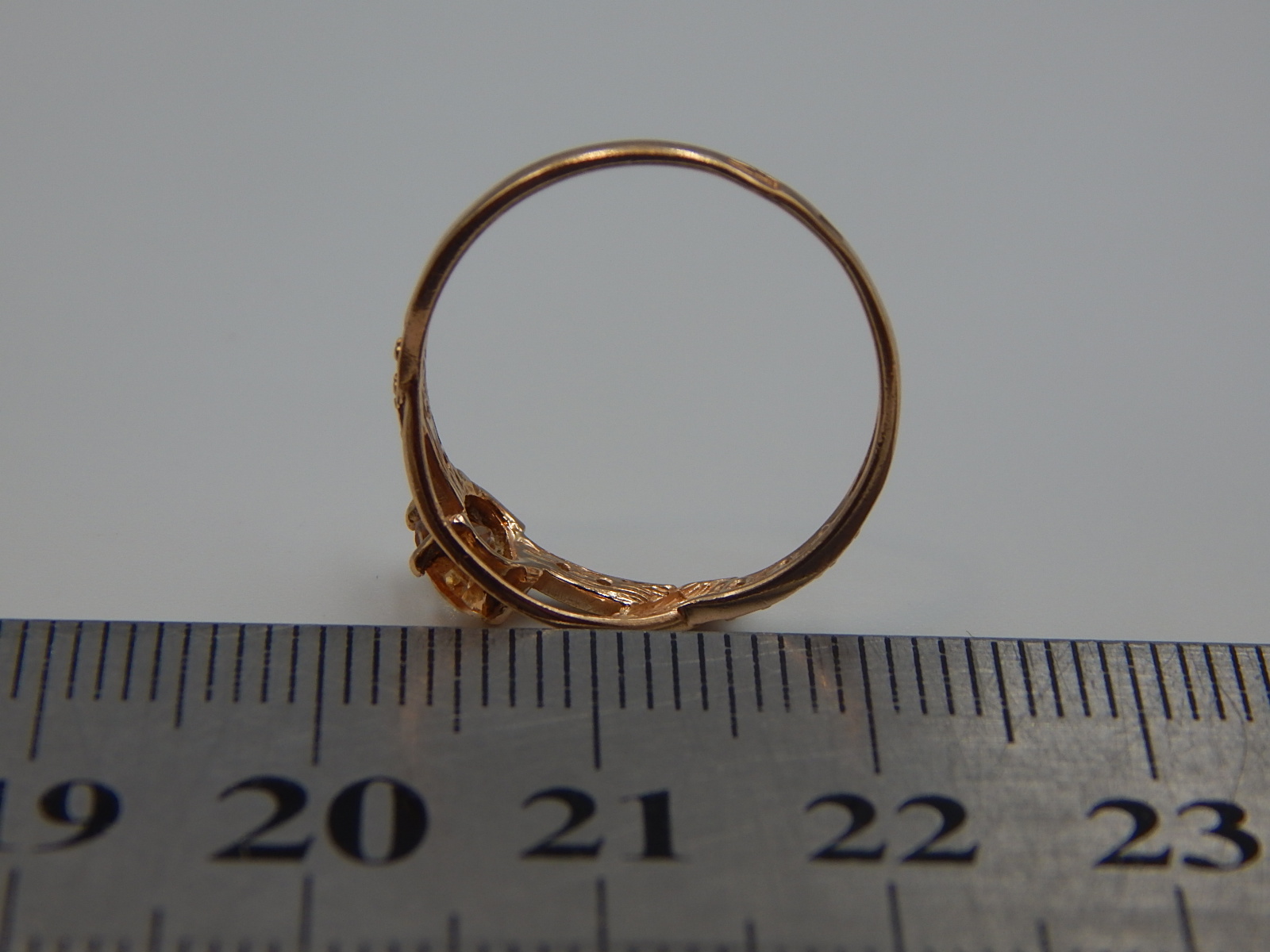 Кольцо из красного золота с цирконием (33463105) 3