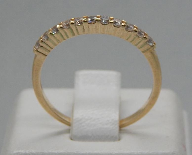 Кольцо из желтого золота с цирконием (30061545) 4