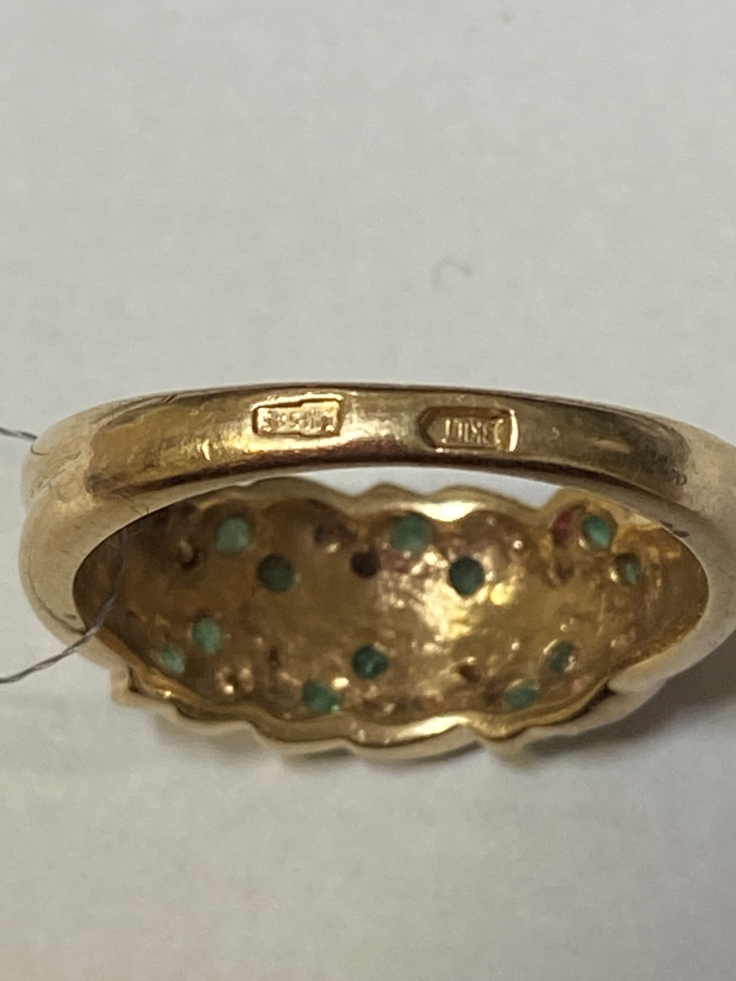 Кольцо из красного и белого золота с цирконием (32872606) 5