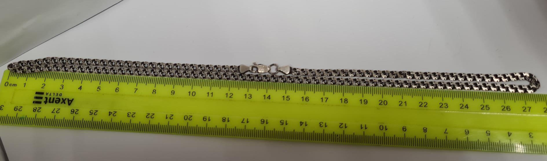 Серебряная цепь с плетением Бисмарк (32604867) 1