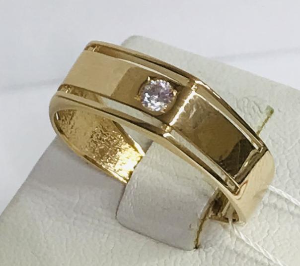 Перстень із червоного золота з цирконієм (30441758) 0