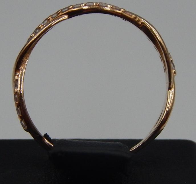 Кольцо из красного золота с цирконием (32421873) 3