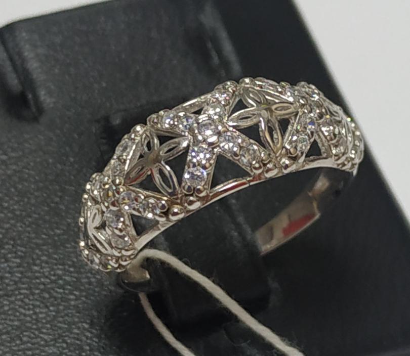 Серебряное кольцо с цирконием (30569551) 0
