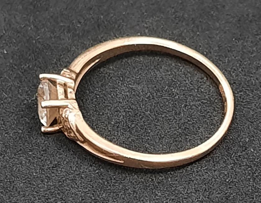 Кольцо из красного золота с цирконием (33733868) 3
