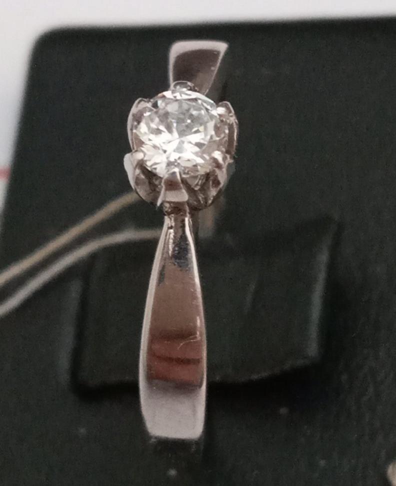 Серебряное кольцо с цирконием (29010665) 2