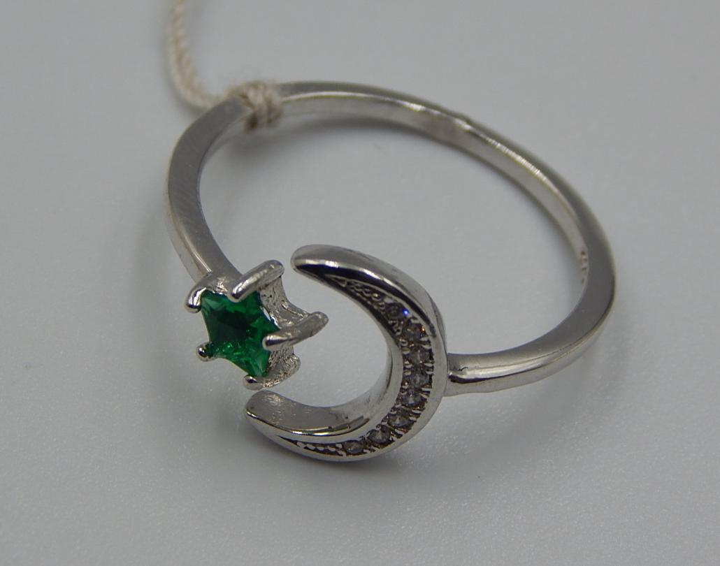 Серебряное кольцо с цирконием (30866188) 2