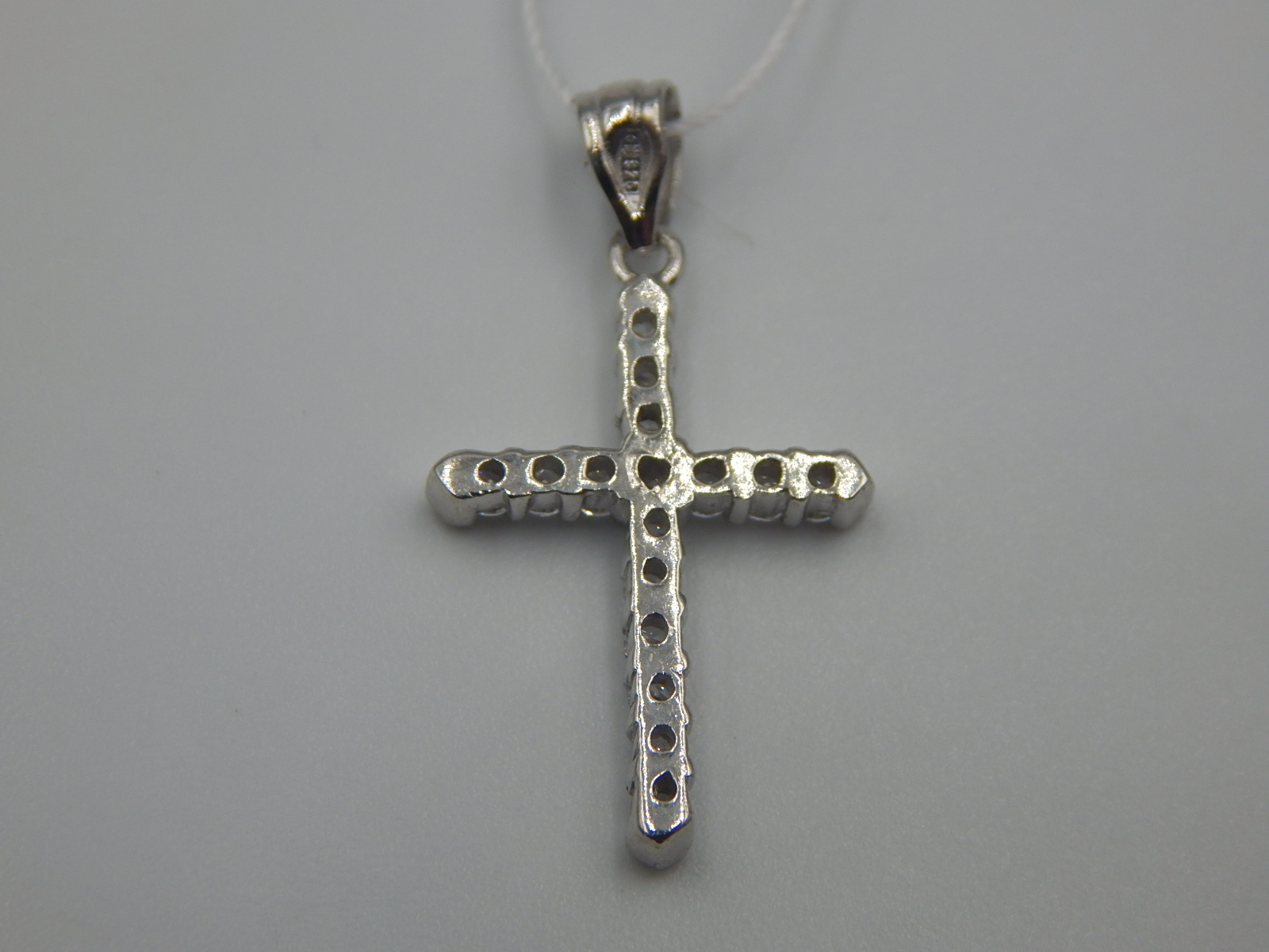 Срібний підвіс-хрест із цирконієм (33752367) 2