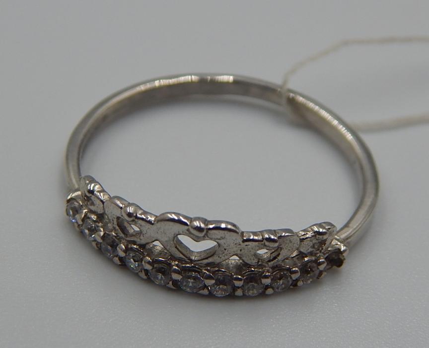 Серебряное кольцо с цирконием (31408853) 2
