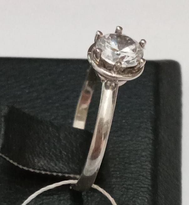 Серебряное кольцо с цирконием (29013650) 2