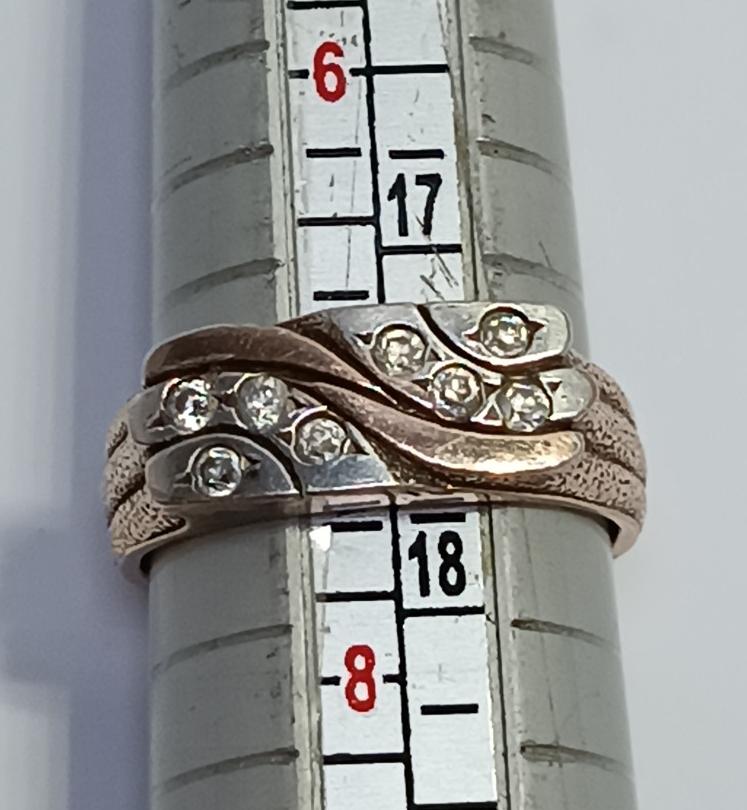 Серебряный перстень с цирконием (33539888) 3
