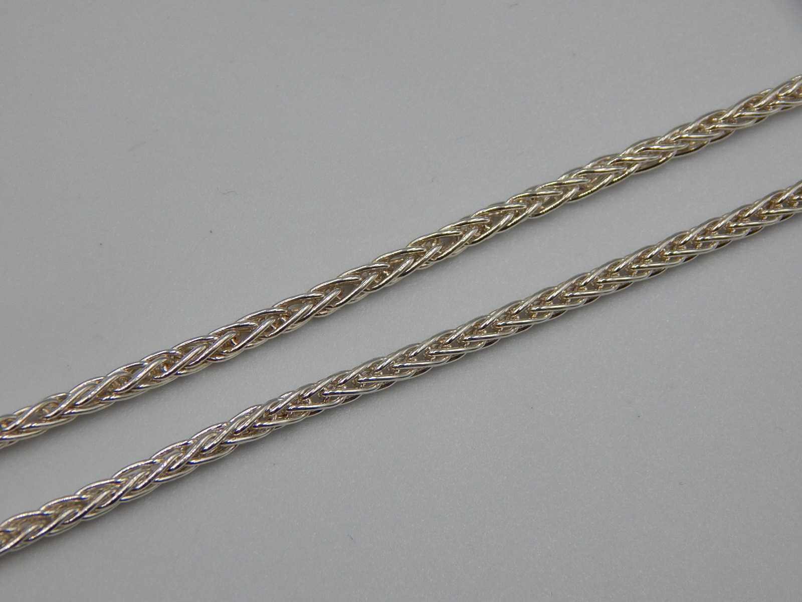 Серебряная цепь с плетением Колосок (32196363) 1