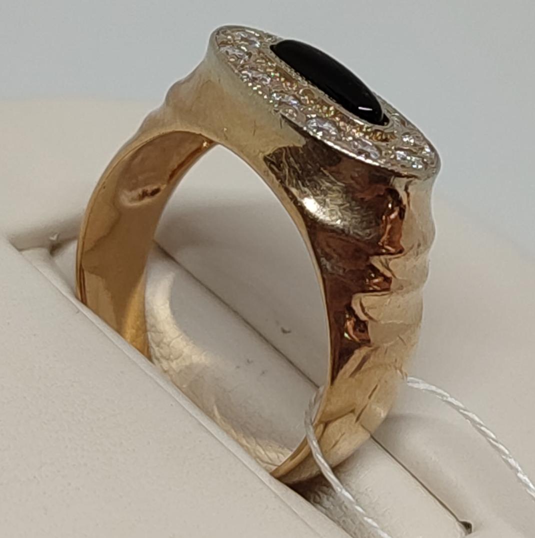 Перстень із червоного та білого золота з цирконієм (28546584) 1