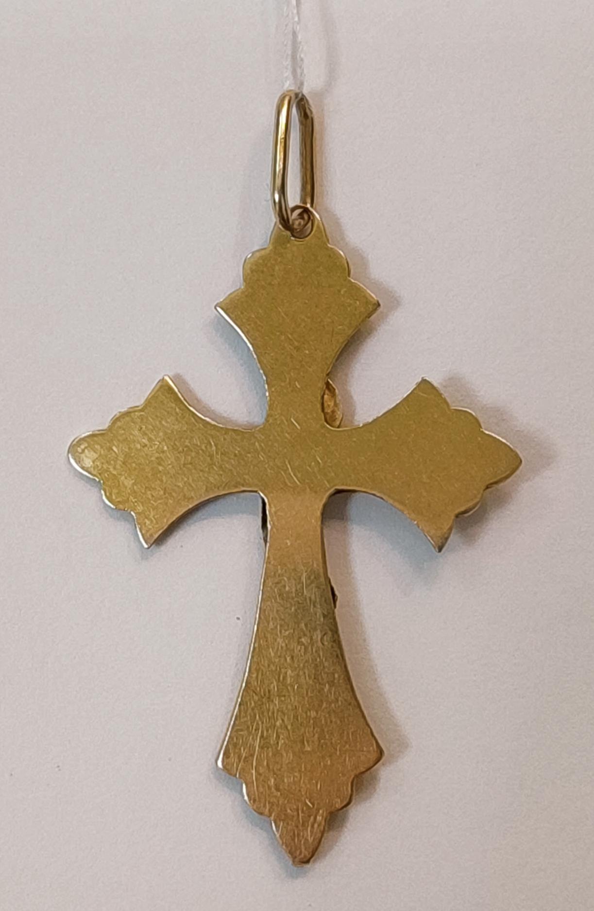 Підвіс-хрест з червоного золота (33865648) 1