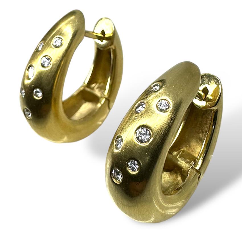 Сережки з жовтого золота з діамантом (33681460) 0