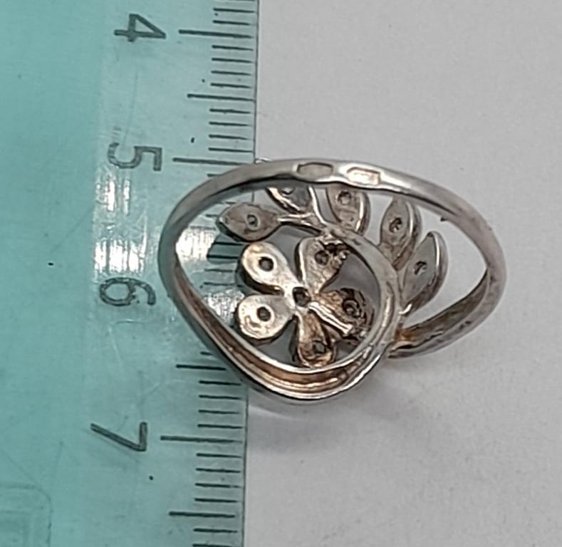 Серебряное кольцо с цирконием (31765152) 5