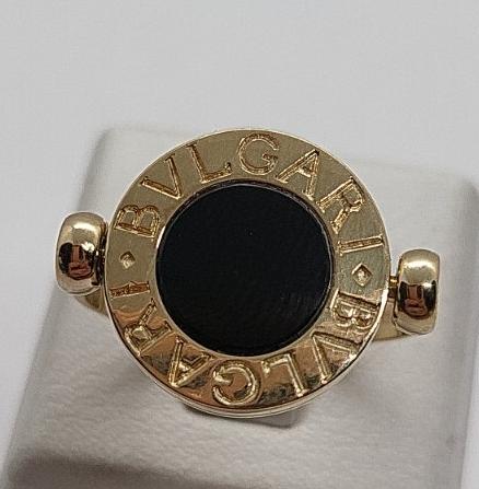Кольцо из желтого и белого золота с ониксом и бриллиантом (-ми) (30190655) 1