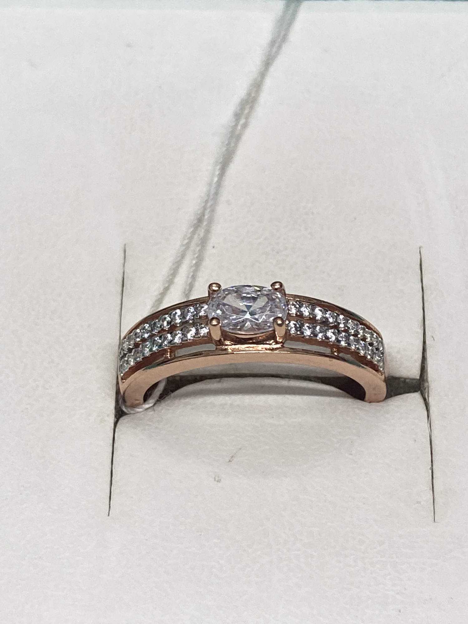 Серебряное кольцо с позолотой и цирконием (30761390) 2