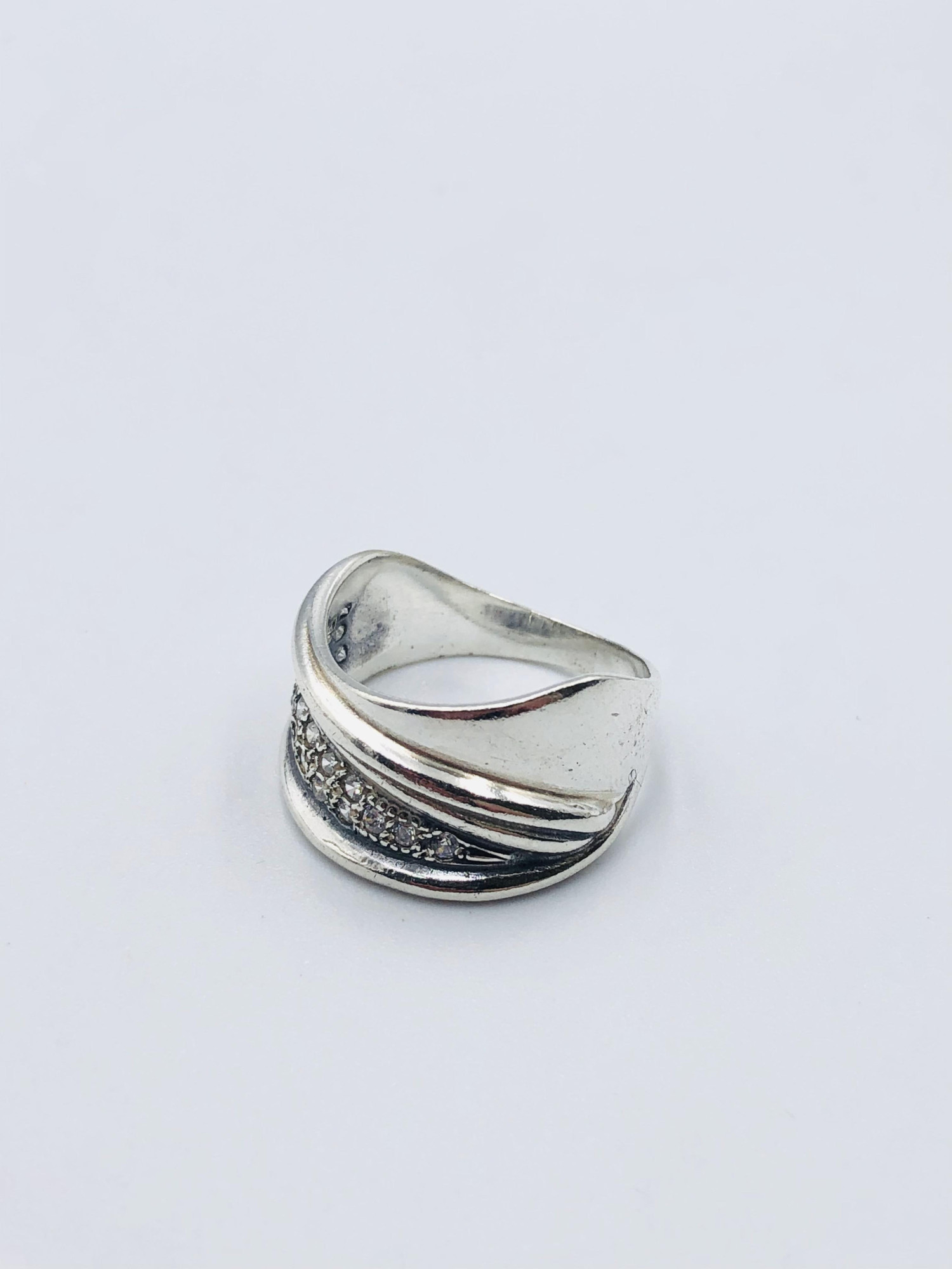 Серебряное кольцо с цирконием (32043834) 1