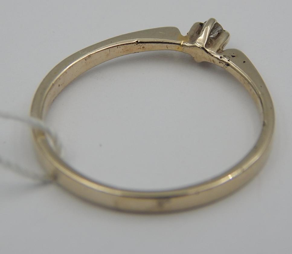 Кольцо из белого золота с бриллиантом (-ми) (30718601) 4
