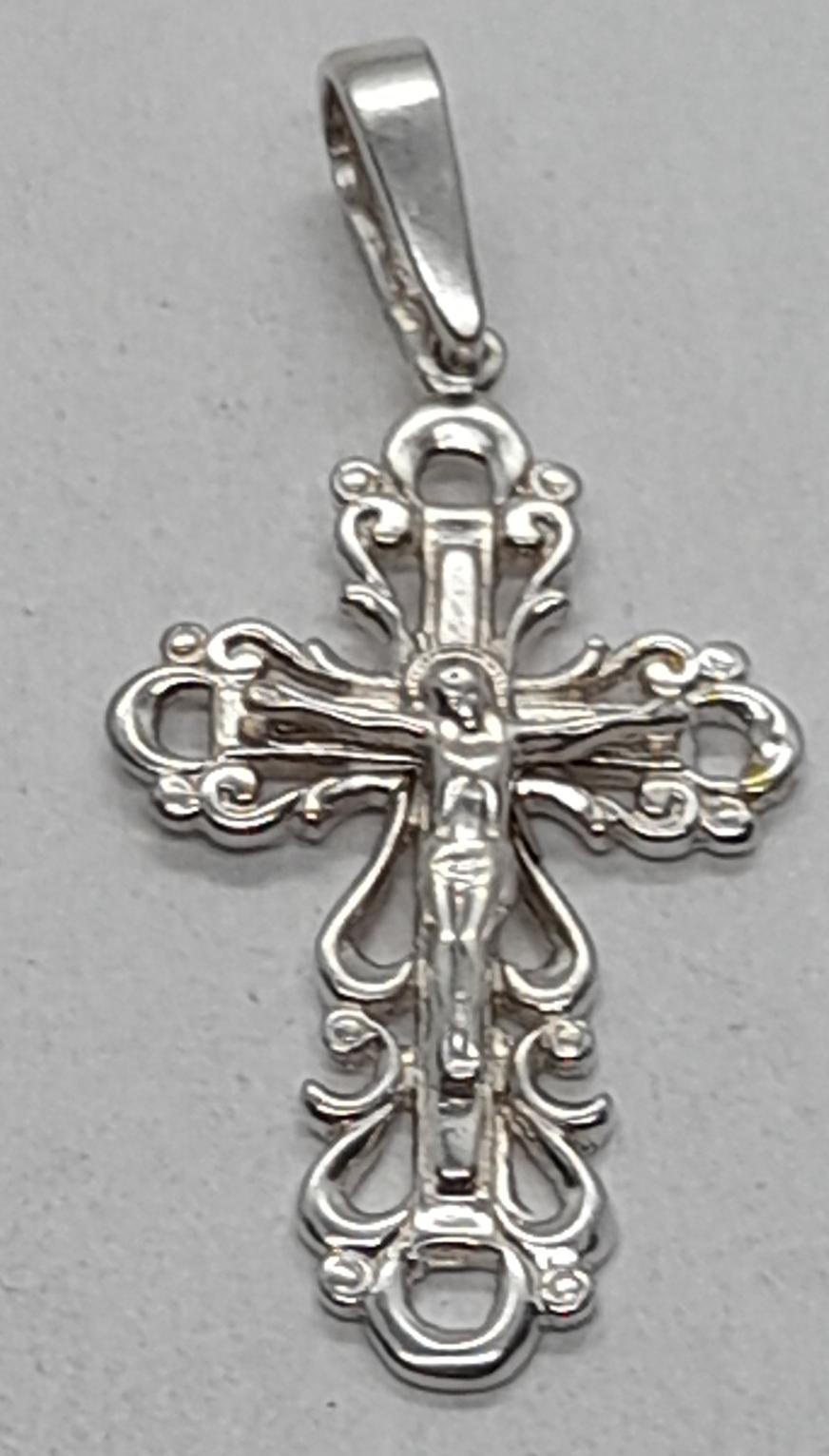 Срібний підвіс-хрест (31805433) 0