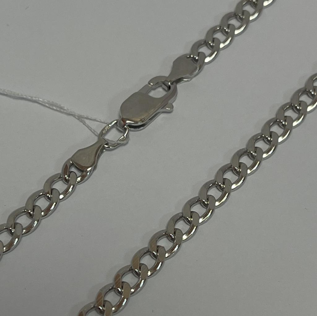 Срібний ланцюг з плетінням панцирне (33958494) 0