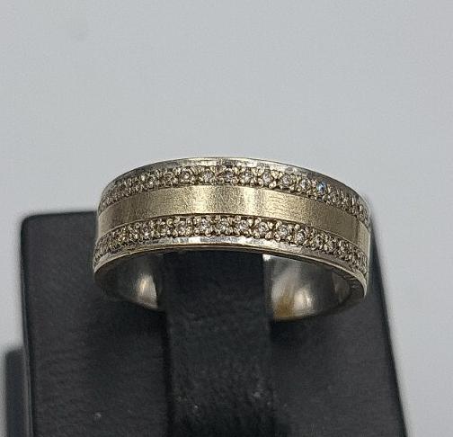 Кольцо из белого золота с бриллиантом (-ми) (29883210) 0