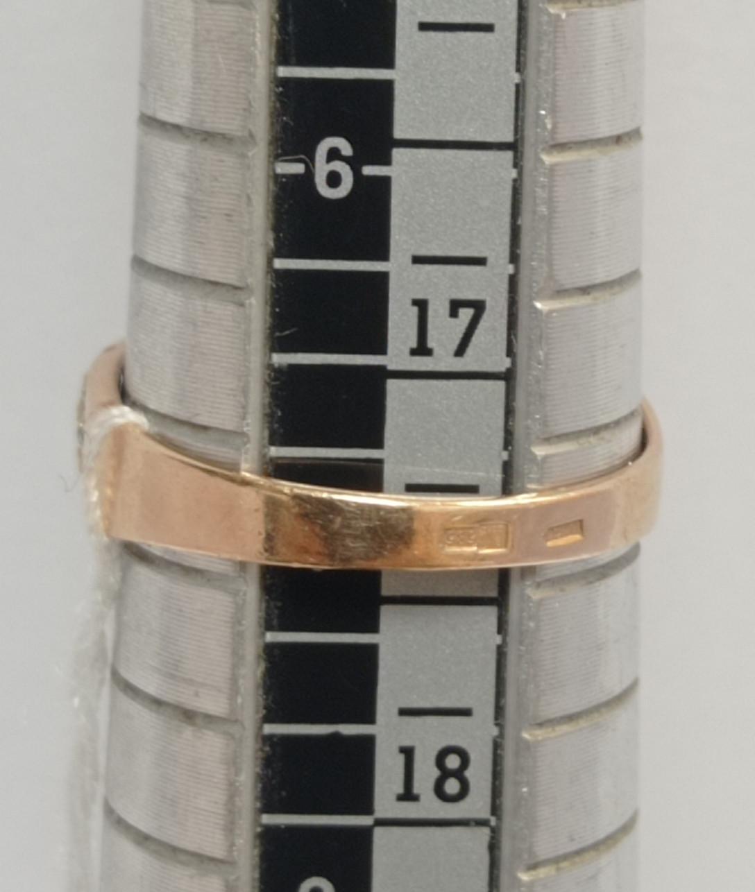 Кольцо из красного золота с цирконием (33715842) 2