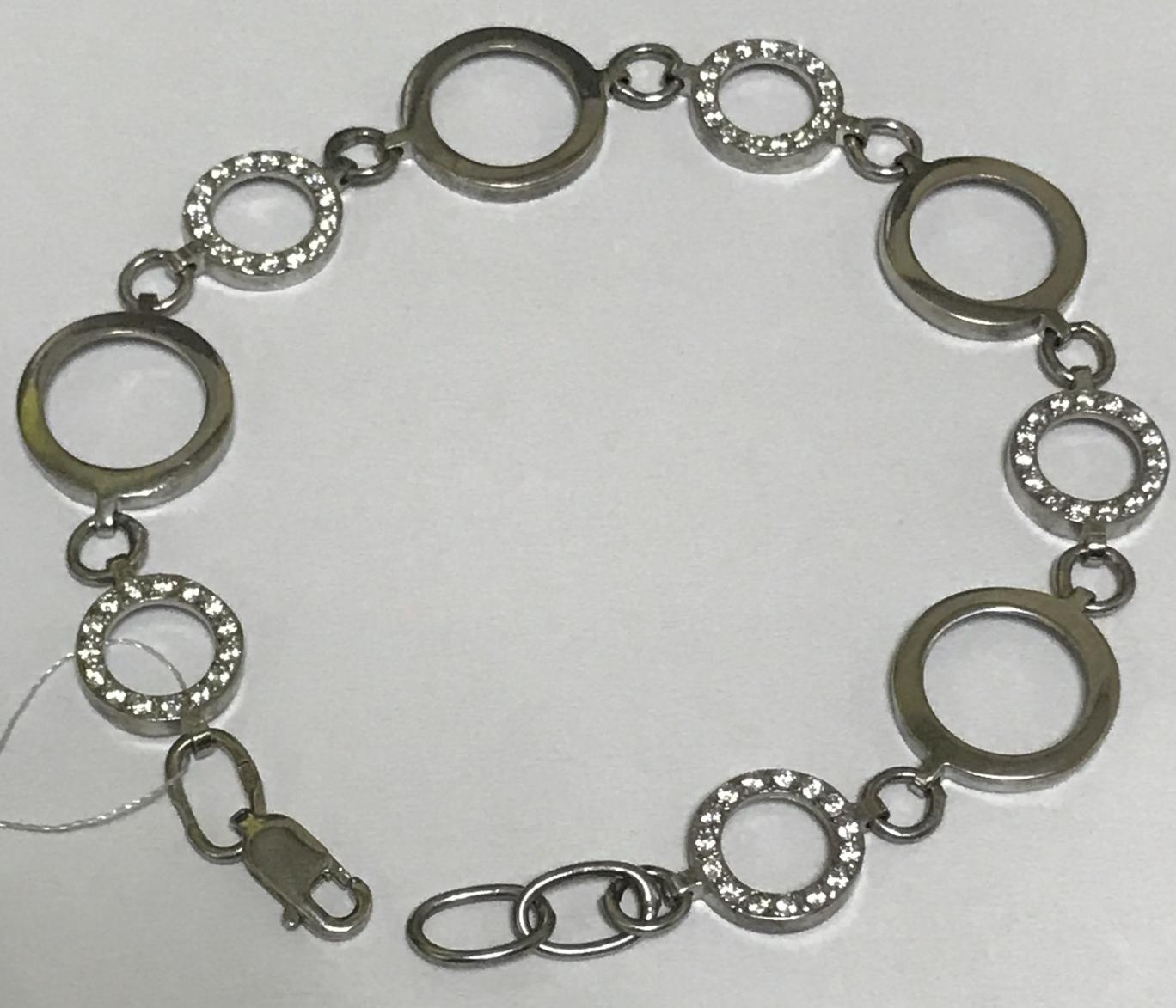Срібний браслет із цирконієм (29341853) 0