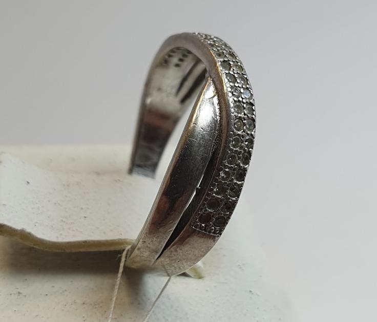 Серебряное кольцо с цирконием (33596259) 2