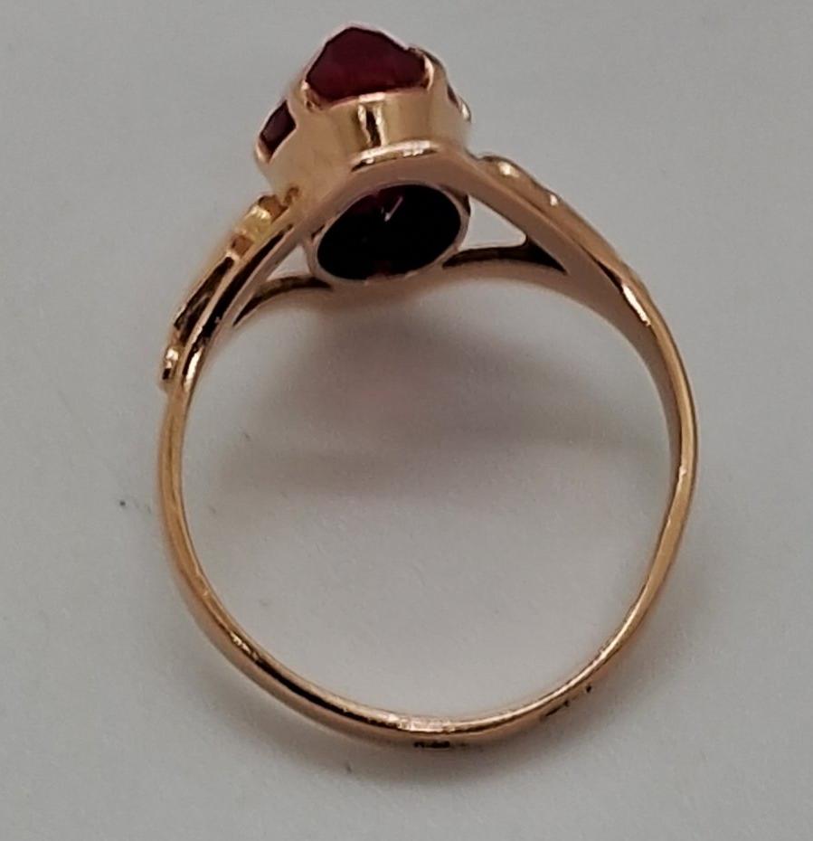 Кольцо из красного золота с корундом (32935750)  4