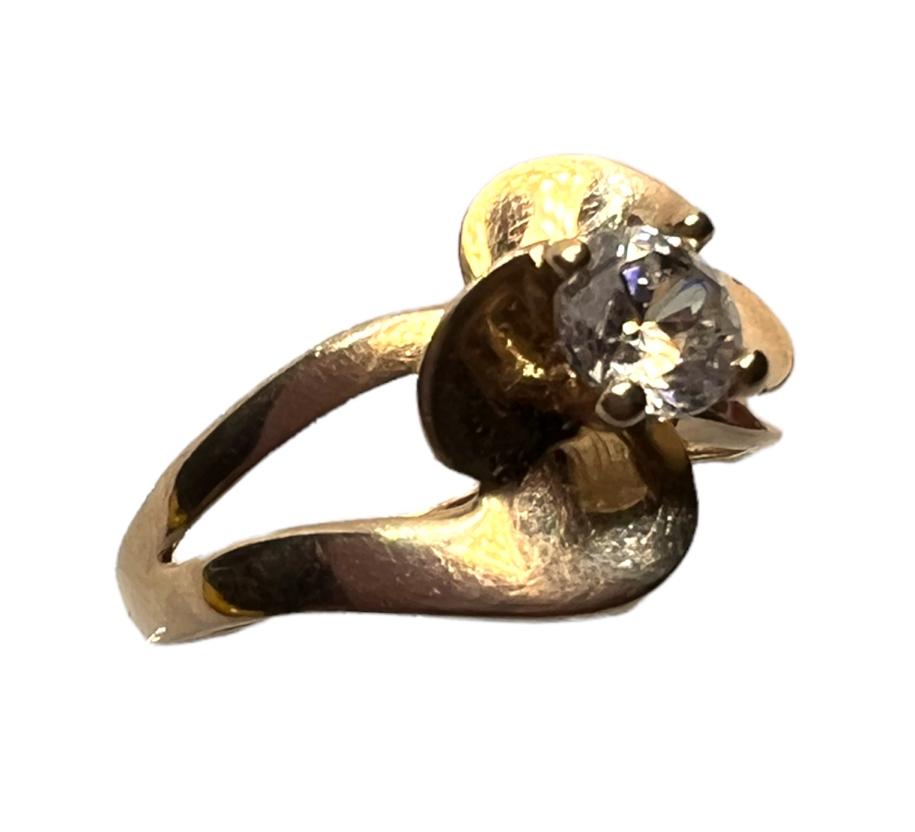 Кольцо из красного золота с цирконием (28897072)  2