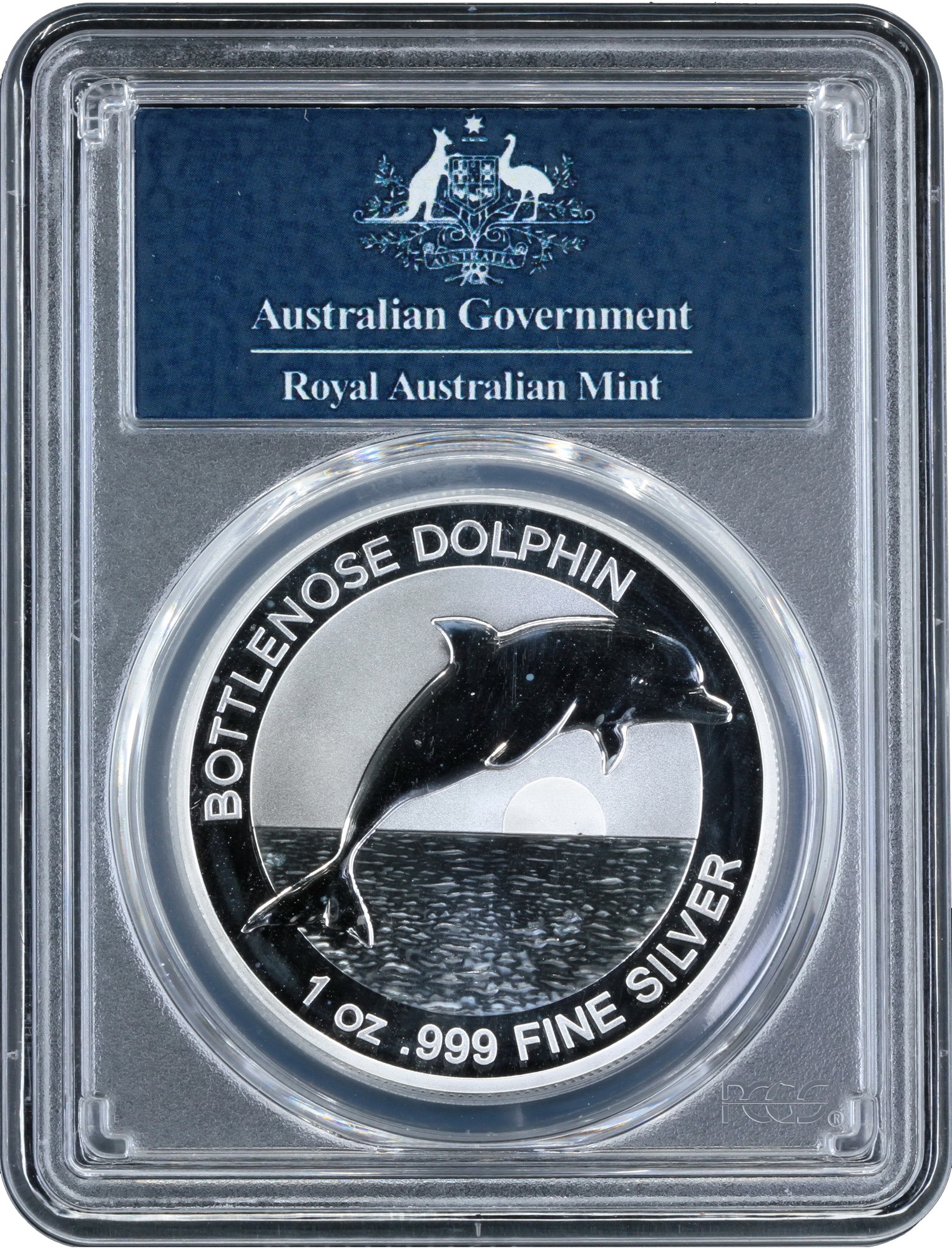 Серебряная монета 1oz Бутылконосый Дельфин 1 доллар 2019 Австралия (29127454) 2