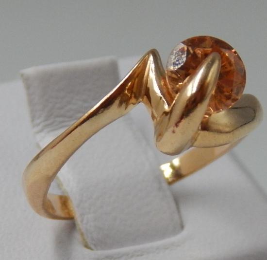 Кольцо из красного золота с цирконием (30837852)  1
