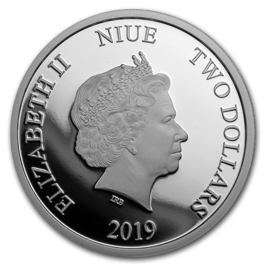 Серебряная монета 1oz Миньон Поздравляет с Рождеством и Новым Годом 2 доллара 2019 Ниуэ (29128574) 11