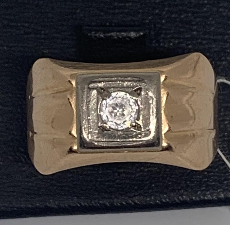 Перстень з червоного та білого золота з цирконієм (33657305) 2