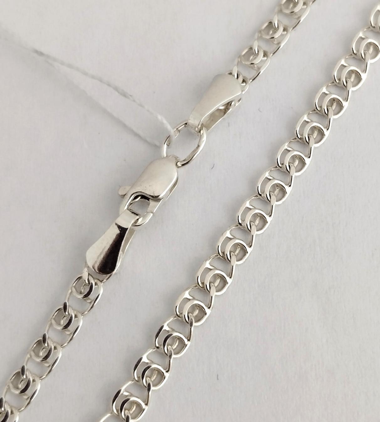 Серебряная цепь с плетением Лав (33595194) 0