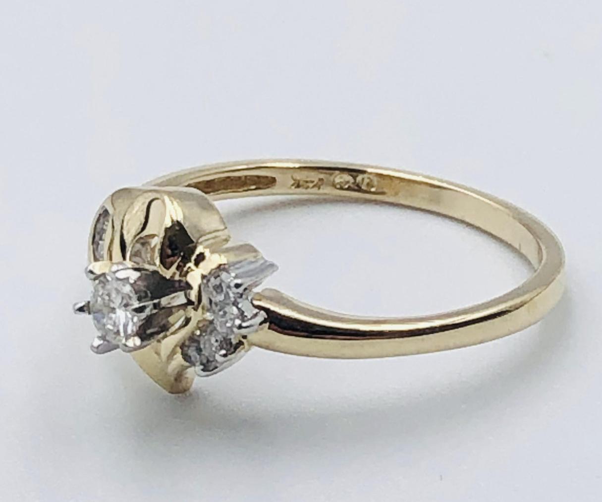 Кольцо из желтого золота с бриллиантом (-ми) (33616085)  1