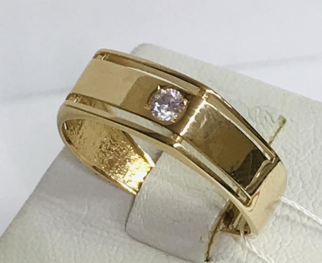 Перстень из красного золота с цирконием (30441749) 0