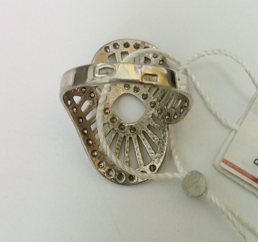 Серебряное кольцо с цирконием (30532042) 2
